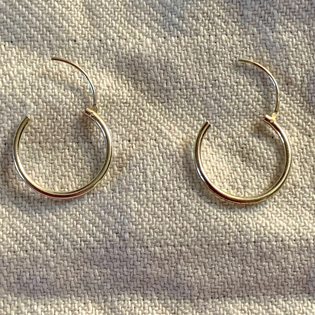 Simple Silver Hoops
